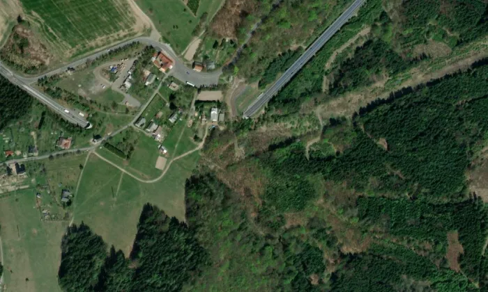 Boršov – letecký pohled