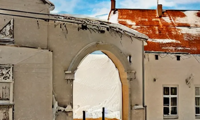 Brána do židovské čtvrti – zima