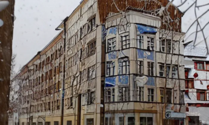 Budova Asekuračního spolku průmyslu cukrovarnického – zima