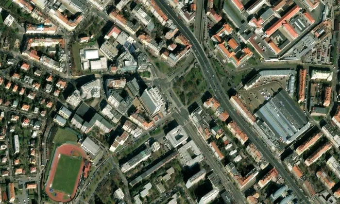 Budova Centrotex – letecký pohled