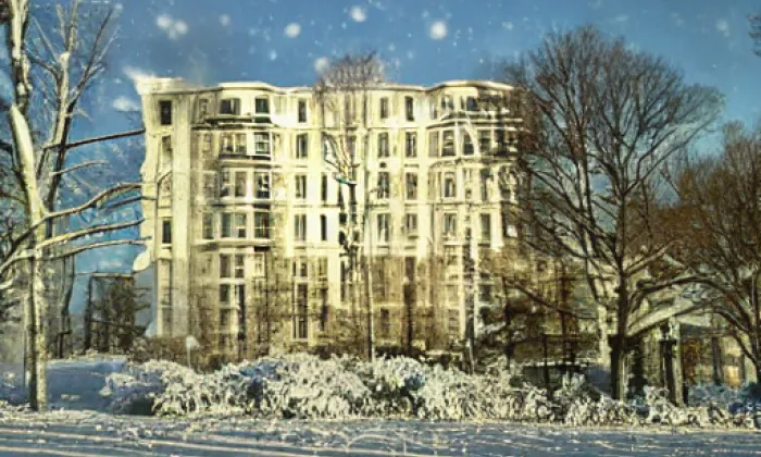 Budova Gymnázia Jana Opletala – zima