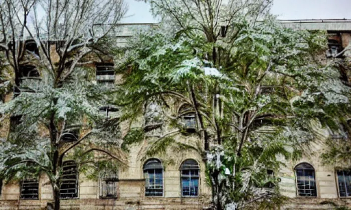 Budova nákladního nádraží Staré Kladno – winter