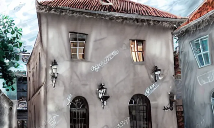 Budova správce – noc
