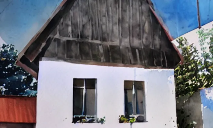 Budovcovo nábřeží 59 – akvarel