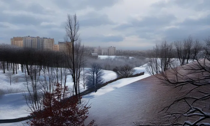 Centrální park Černý Most – winter