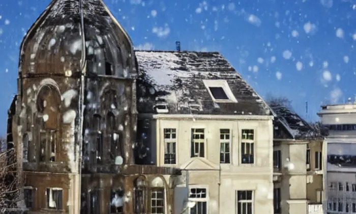 Chomutovská radnice – winter