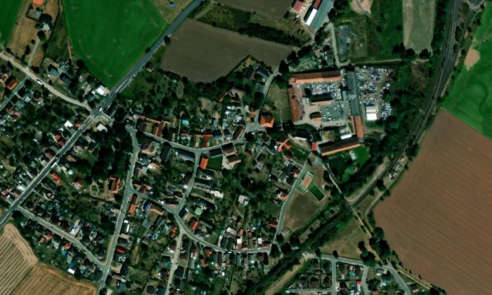 Děkanství (Holohlavy) – letecký pohled