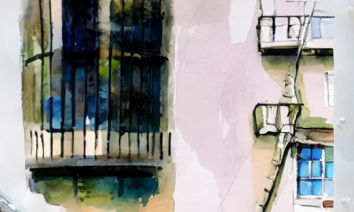 Důl Sviadnov – akvarel