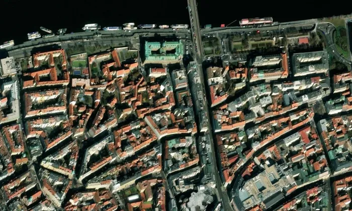 Dům Řásnovka – letecký pohled
