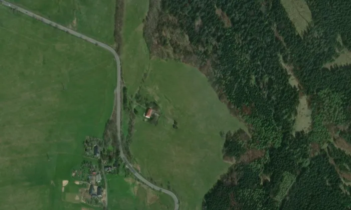 Dům čp. 1 (Albrechtice u Frýdlantu) – letecký pohled