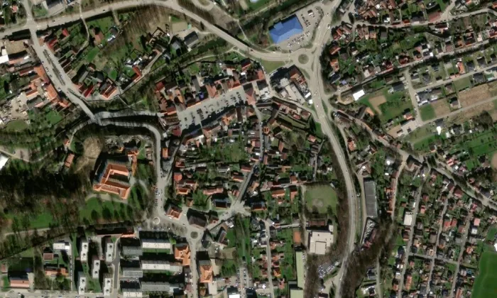 Dům čp. 250 – letecký pohled