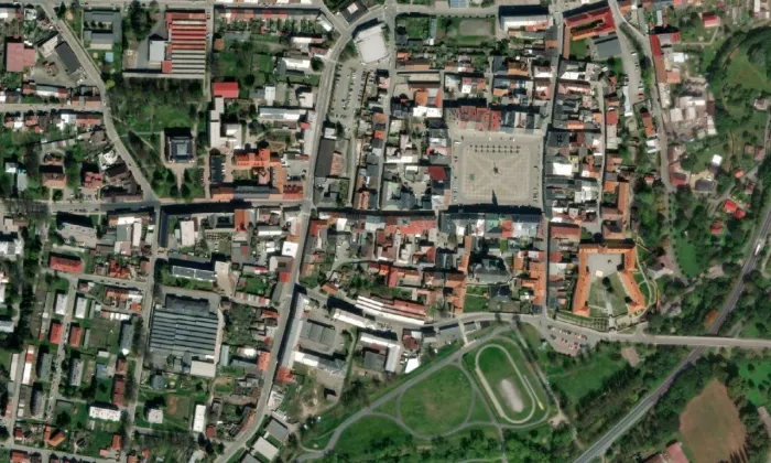 Dům čp. 28/37 – letecký pohled