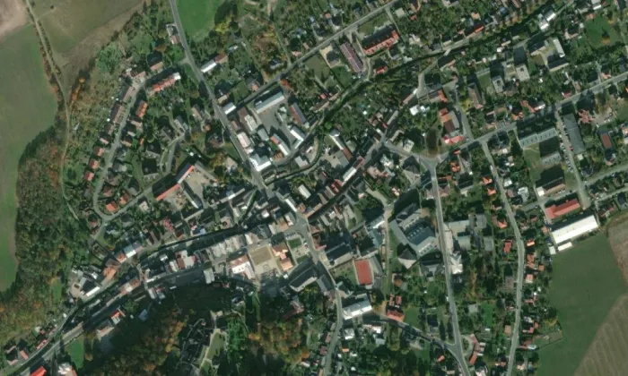 Dům čp. 416 – letecký pohled