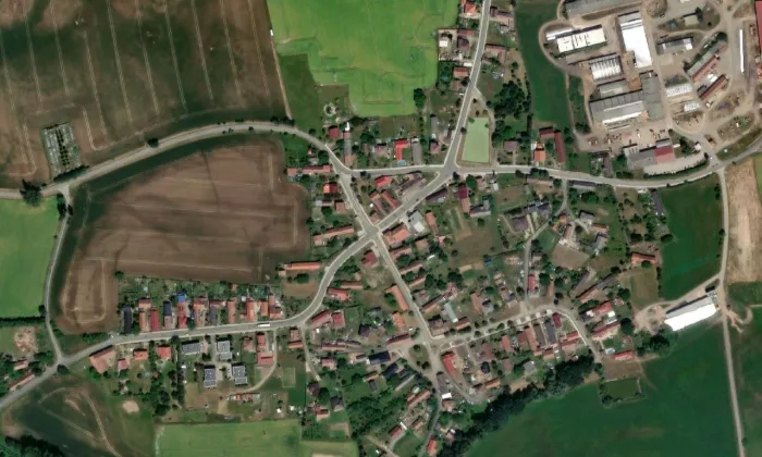 Dům čp. 47 (Kosičky) – letecký pohled