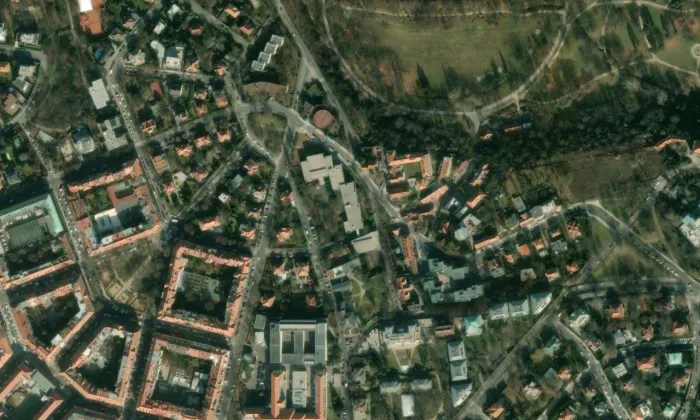 Dům čp. 59 (Bubeneč) – letecký pohled