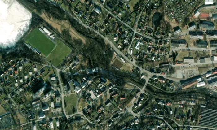 Dům čp. 72 (Břidličná) – letecký pohled