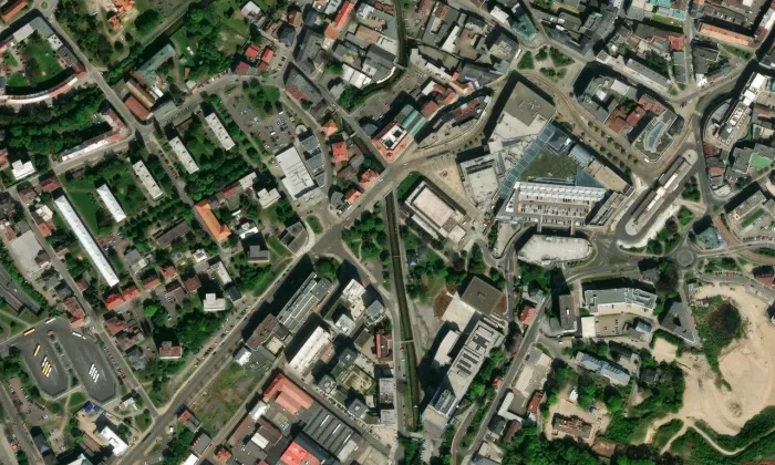 Dům kultury Liberec – letecký pohled