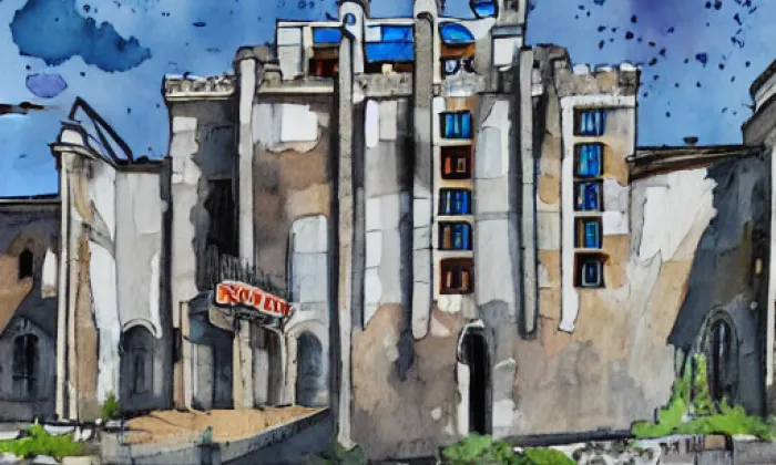 Dům kultury města Ostravy – akvarel