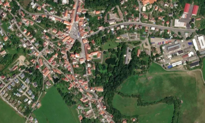 Dům Mince – letecký pohled