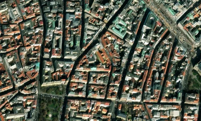 Dům U rytířů (Praha) – letecký pohled