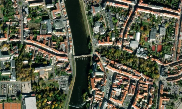 Dům U slona – letecký pohled