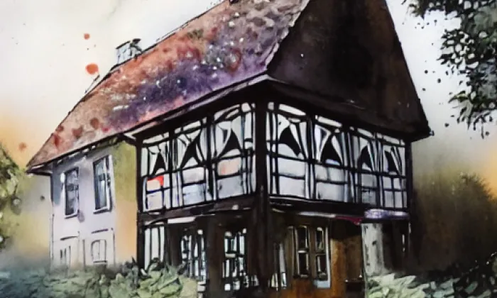 Dětřichov 67 – akvarel