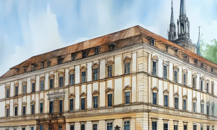 Dietrichsteinský palác (Brno-město) – akvarel