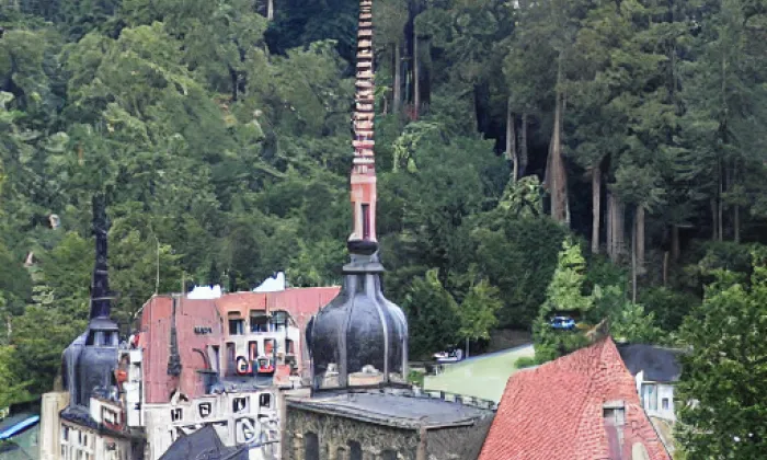 Dixova brusírna dřeva – akvarel