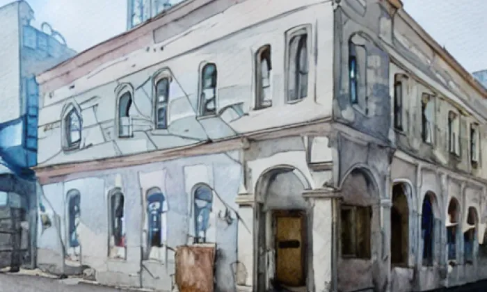 Dolní Brána čp. 49 – akvarel