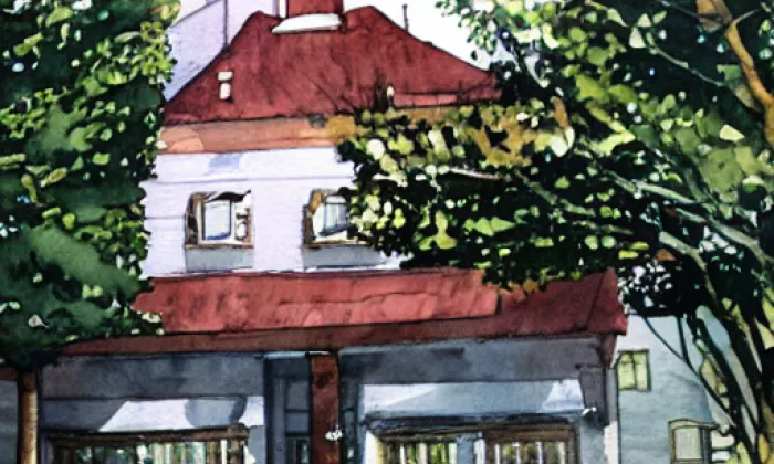 Dolní Nerestce – akvarel