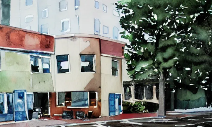Dolnopočernický pivovar – akvarel