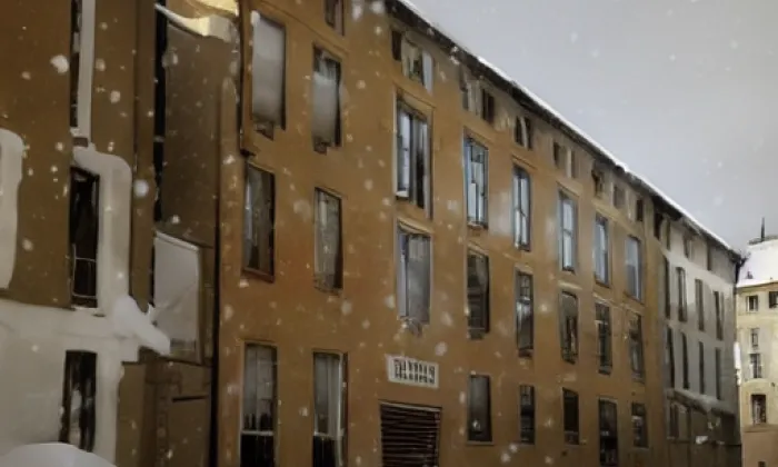 Domy čp. 19 a 20 – winter