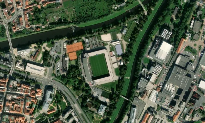 Doosan Arena – letecký pohled