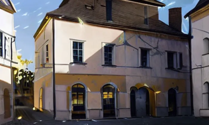 Dumetovský dům – noc