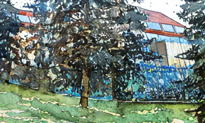 Dvořákovy sady (Opava-Město) – akvarel