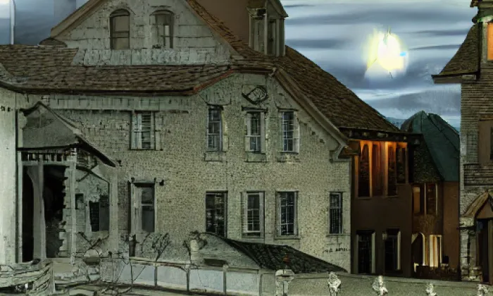 Dvojdům čp. 242 – noc