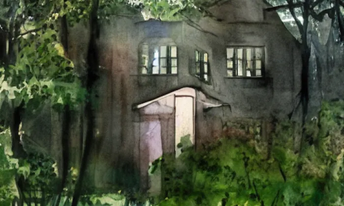 Dvojice haltýřů – akvarel