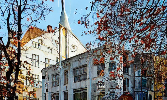 Evangelický kostel (Žatec) – noc