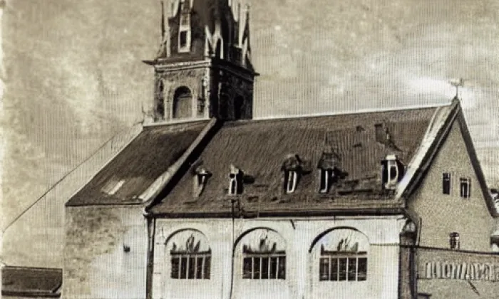Evangelický kostel (Bořislav) – akvarel