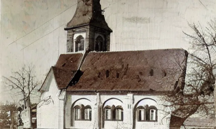 Evangelický kostel (Bořislav) – zima