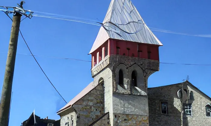 Evangelický kostel (Horní Blatná) – podzim