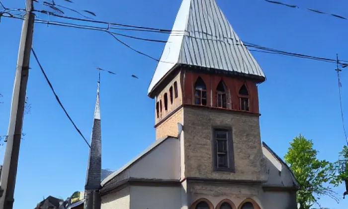 Evangelický kostel (Horní Blatná) – jaro