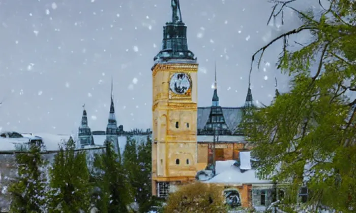 Evangelický kostel (Suchdol nad Odrou) – zima