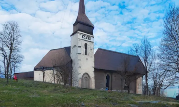 Evangelický kostel Dolní Poustevna – noc