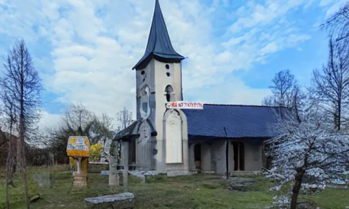 Evangelický kostel Dolní Poustevna – winter