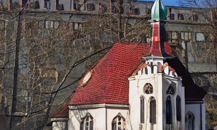 evangelický kostel Spasitele – autumn