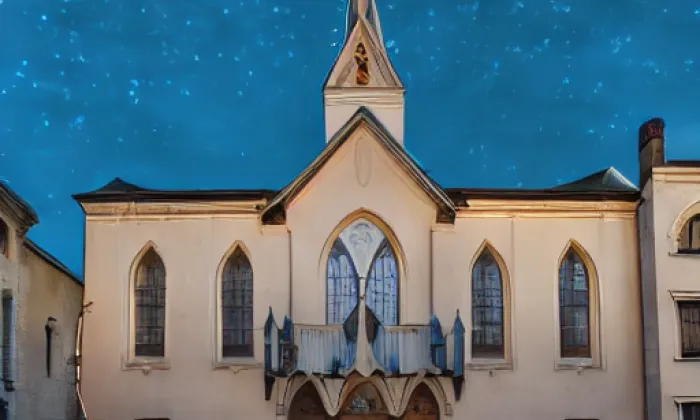 evangelický kostel v Českých Budějovicích – noc