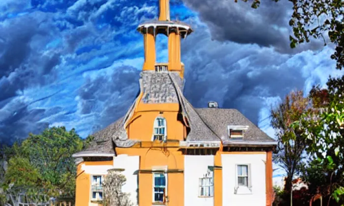 evangelický kostel v Horních Vilémovicích – podzim