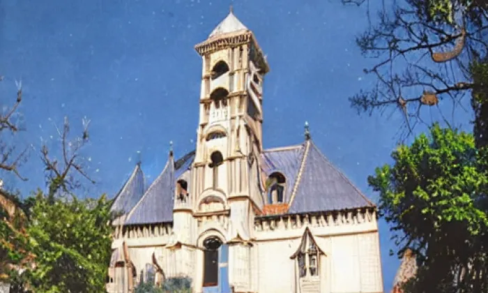 evangelický kostel v Horních Vilémovicích – iluminace