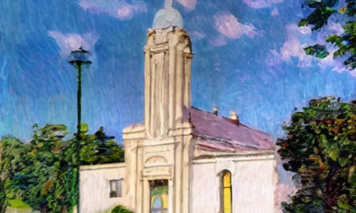 evangelický kostel v Horních Vilémovicích – jaro